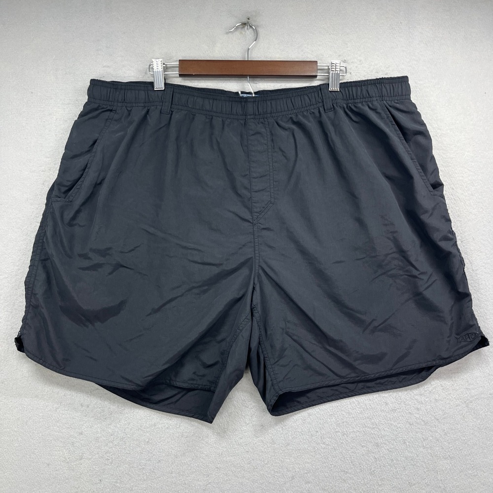 AFTCO Fishing Shorts Mens XXL Black Original Nylon Board Swim Trunks Gorpcore